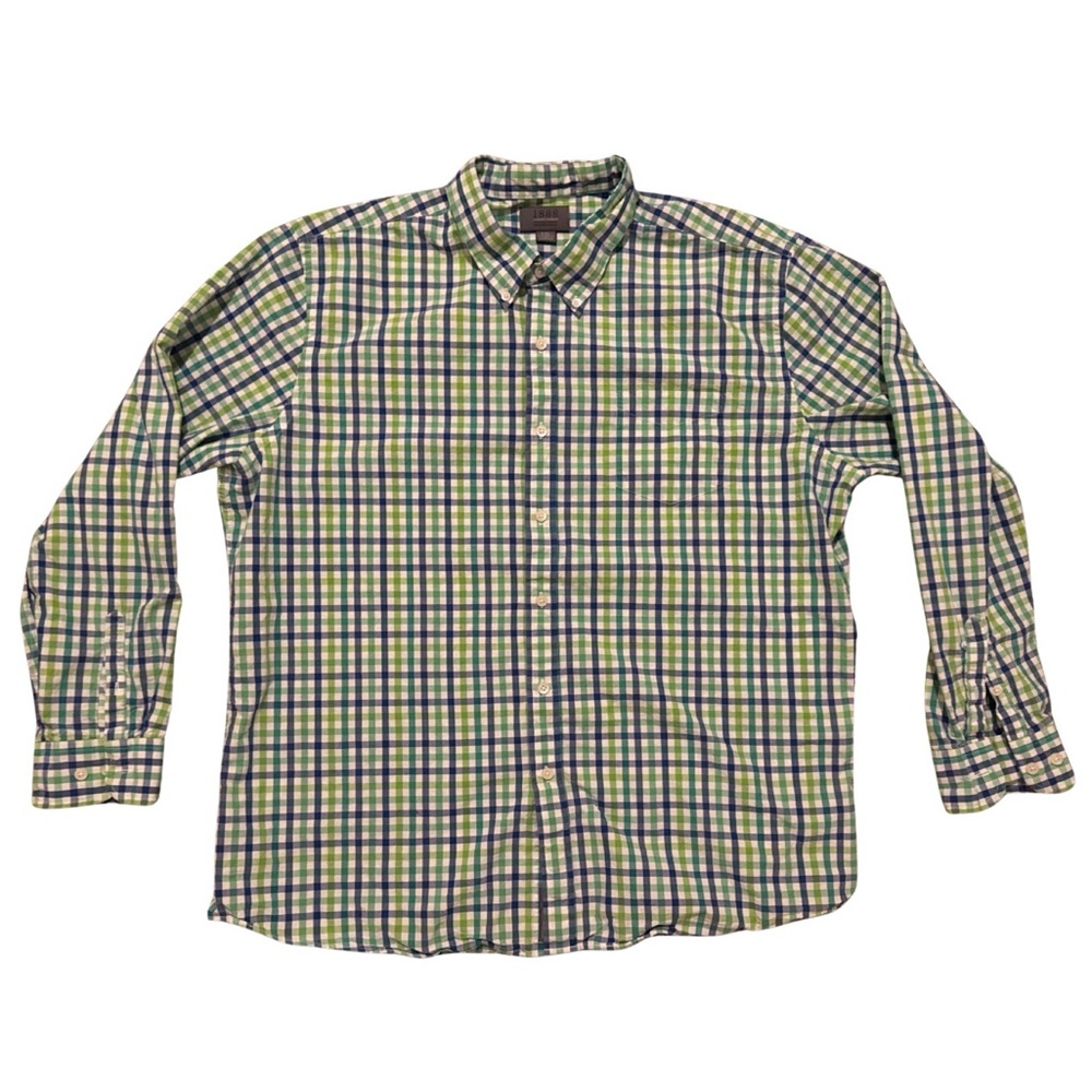 1888 Casual Plaid Shirt in Green and Blue
